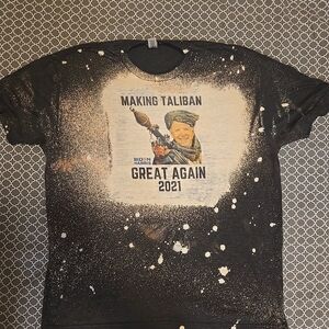 Funny Political Gray Bleach Washed Graphic Mens T-Shirt